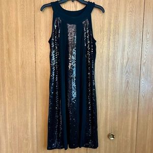 INC International Concepts Sleeveless Black Sequined Dress, EUC, XL